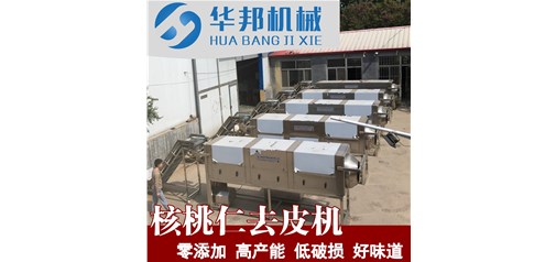 什么叫物理去皮？核桃仁去皮機(jī)純物理去皮的原理 華邦機(jī)械 核桃仁脫皮機(jī)